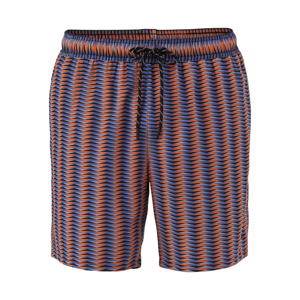 REEBOK Swim Trunks‎ Geometric Blue Orange AOP XXXL Swim Shorts Swimsuit 3XL NWT